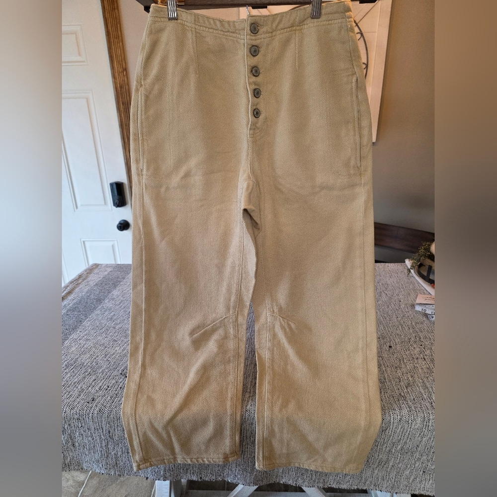 We The Free Wide-Leg Corduroy Jeans in Khaki